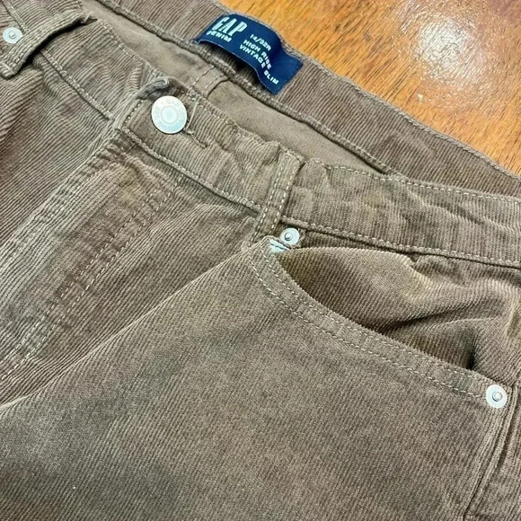 Gap high rise Vintage slim corduroy pants sz 14 - Picture 2 of 5